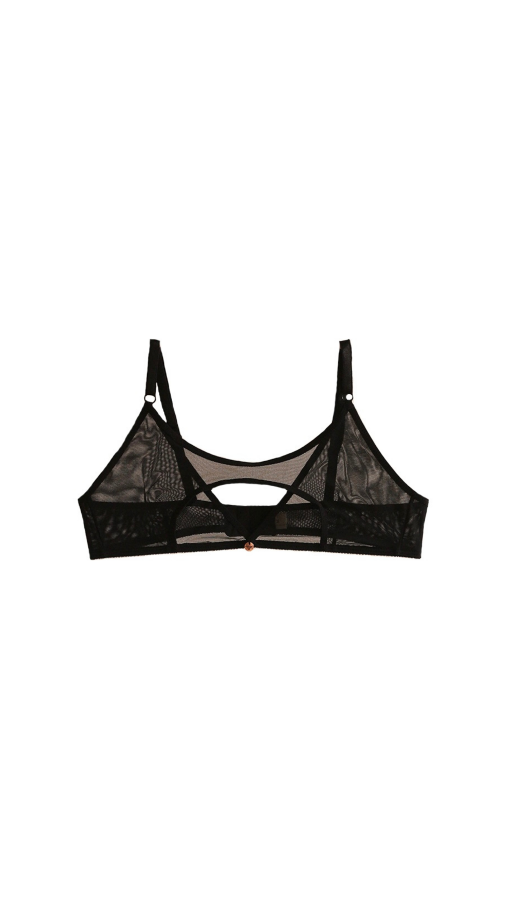 Bralette Intuicion Negro Malla Esencia Lenceria