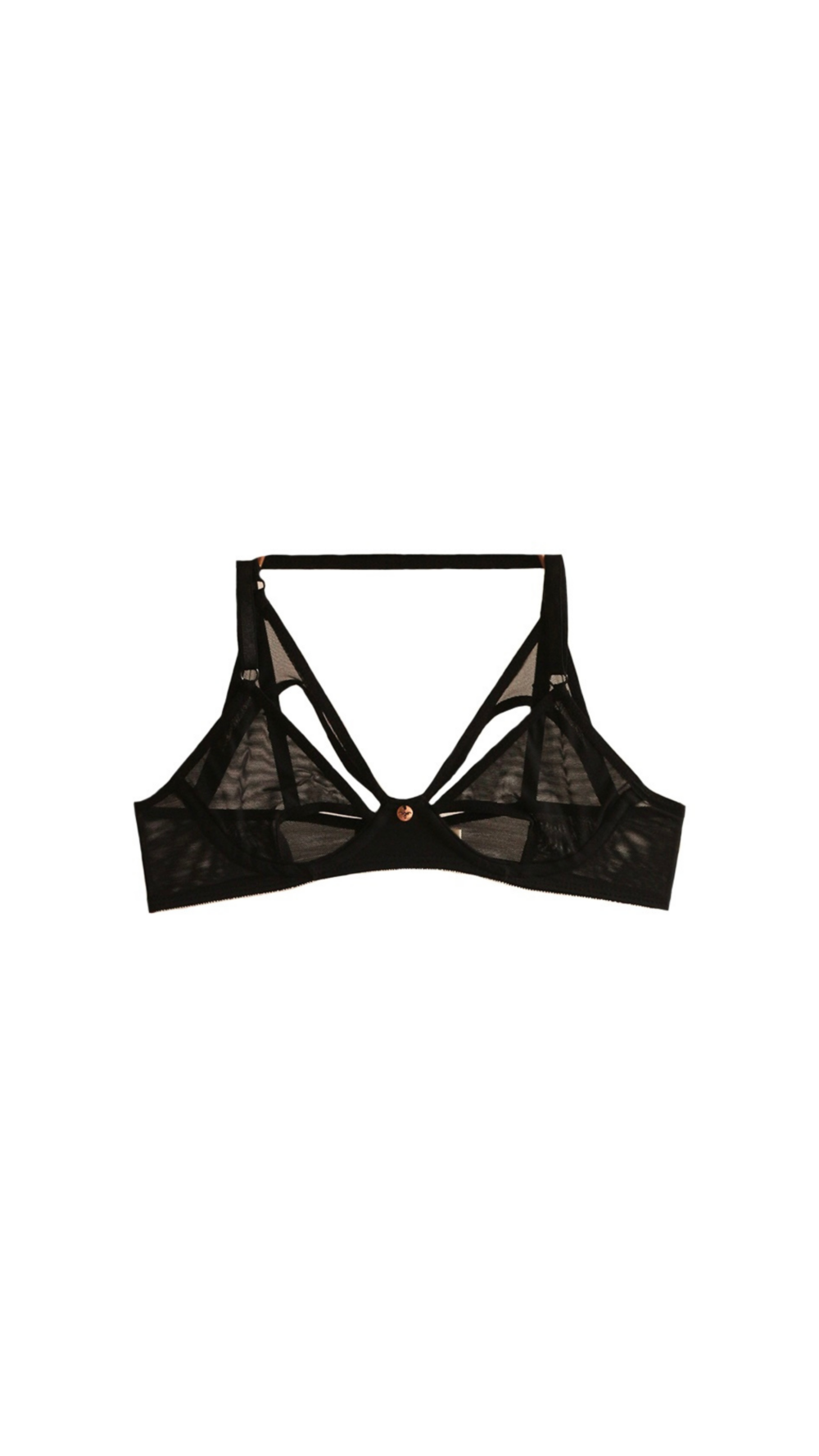 Brasiere Top Bra Fuego Negro Malla