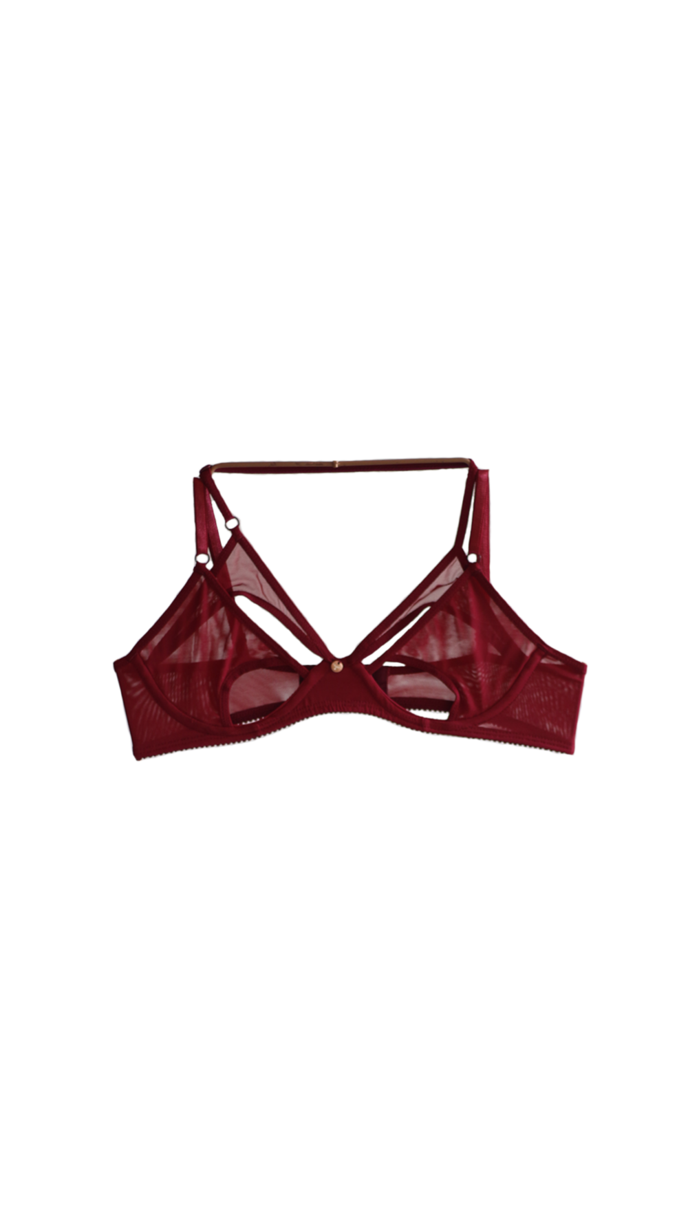 Brasiere Bra Top Fuego Transparente Vino Malla