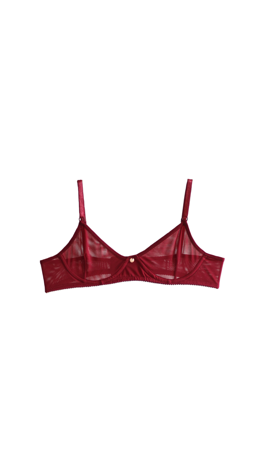 Brasier bra top esencia vino malla mesh