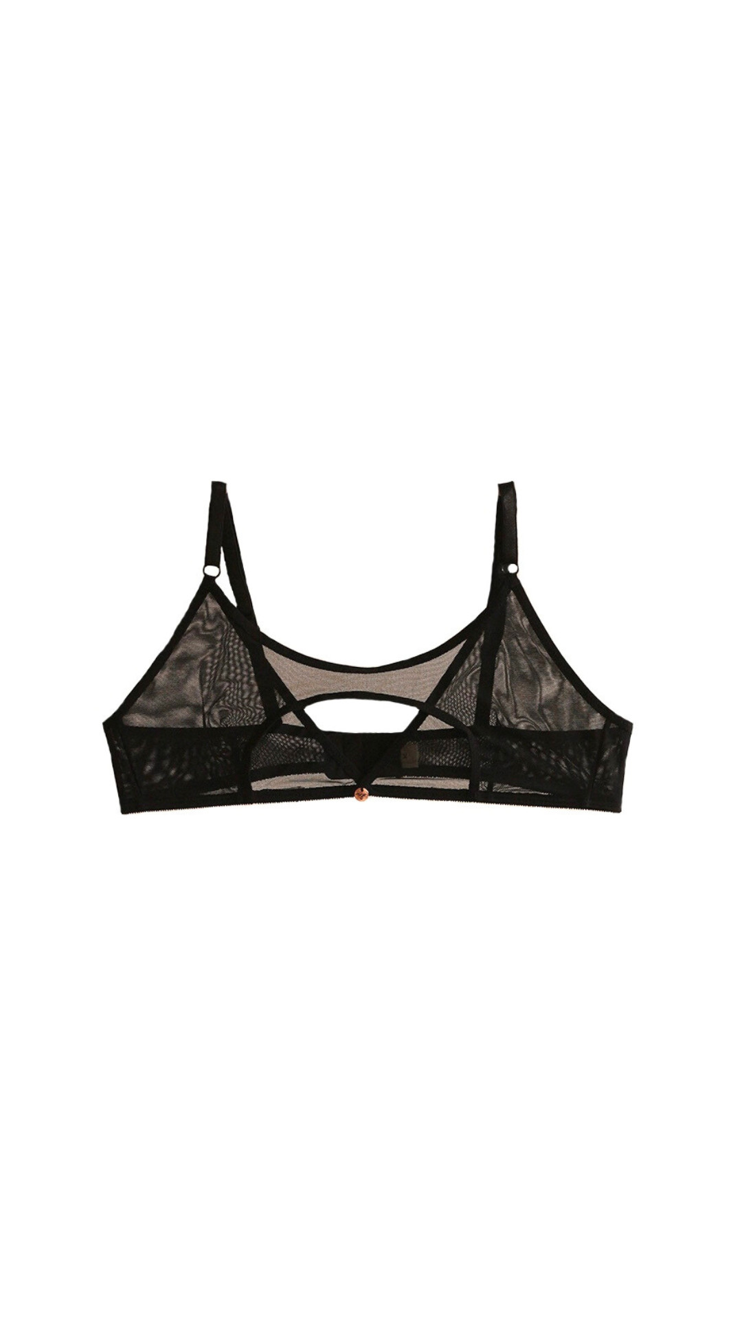 Bralette Intuición Negro Mesh malla transparente