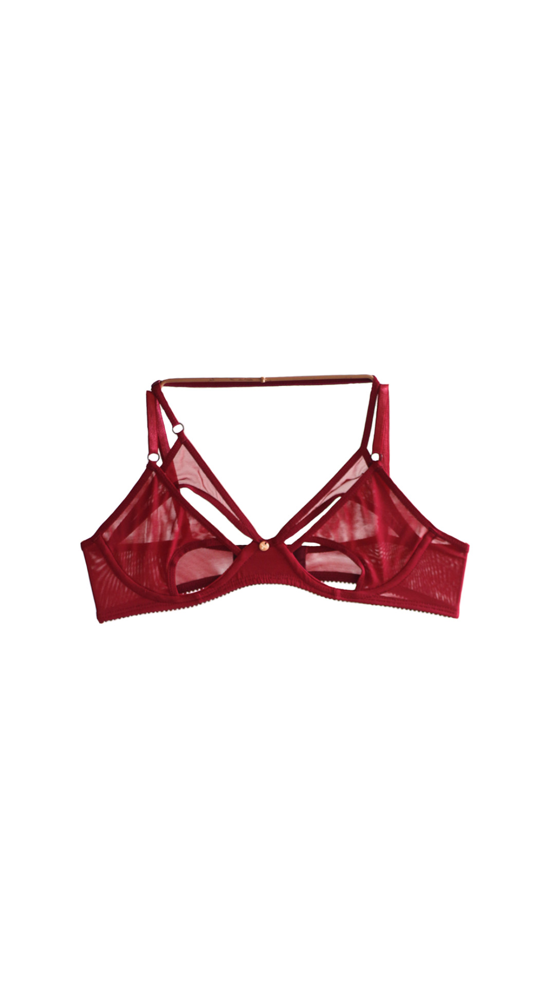 Brasier Fuego vino Mesh lingerie